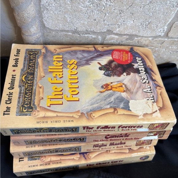 Forgotten Realms Vintage Book Set of 4 Titles Fallen Fortress Canticle Night - Picture 2 of 6